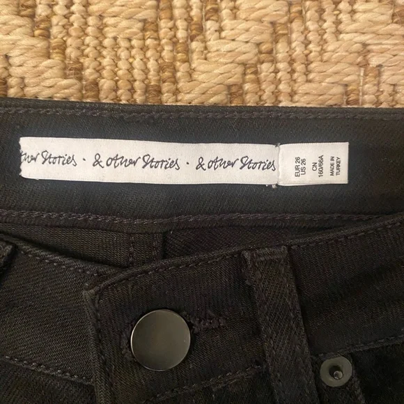 & OTHER STORIES | Black Skinny Jeans | Studded | Size 26 - Picture 3 of 5